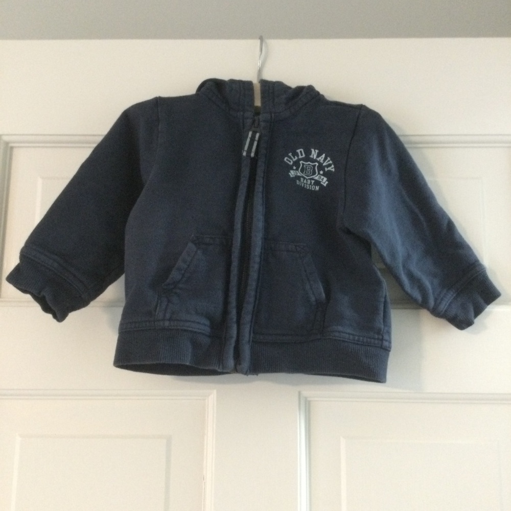 Old Navy Blue Hoodie with Zipper (6-12 months)